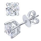 18CT WHITE GOLD 0.75CT DIAMOND SOLITAIRE EARRINGS